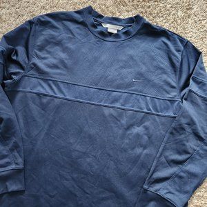 Nike Long Sleeve Mockneck Shirt Long-Sleeve Men's XXL 2XL Dark Navy Activewear